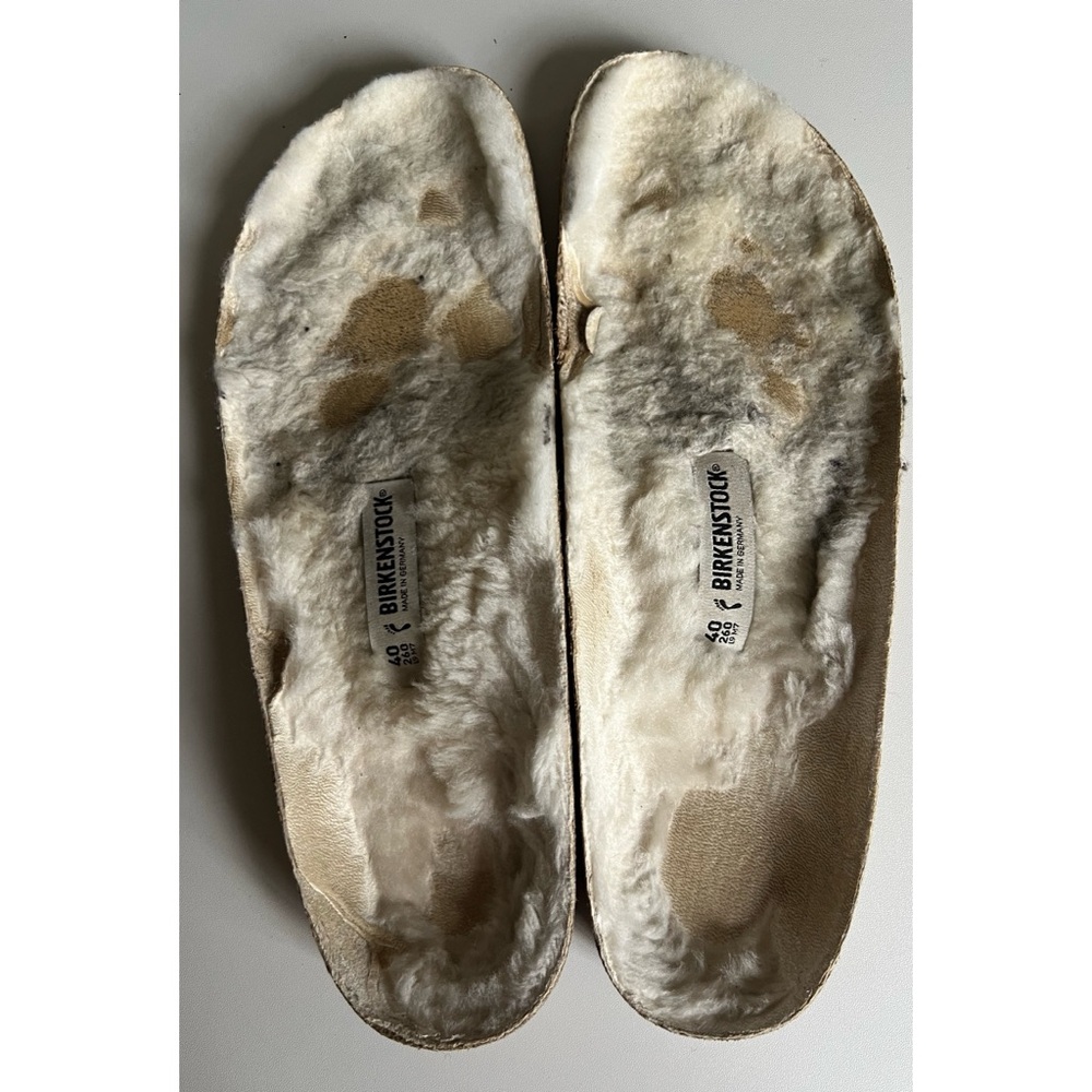 Birkenstock Zermatt Wool Charcoal Gray Mules Slippers 40 - Picture 10 of 12